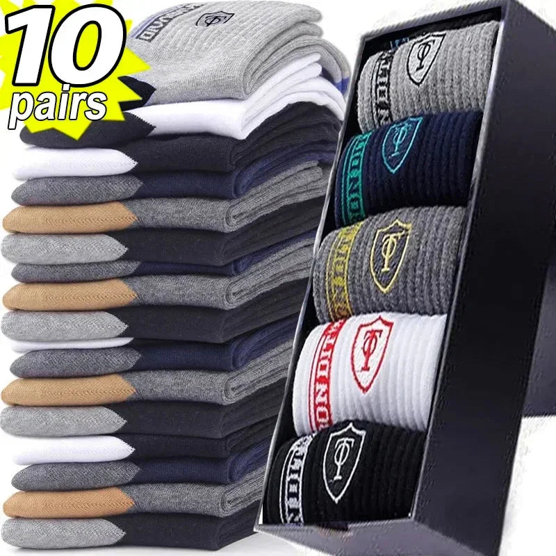 DEJAN (10pairs Breathable Cotton Sports Stockings Men Bamboo)