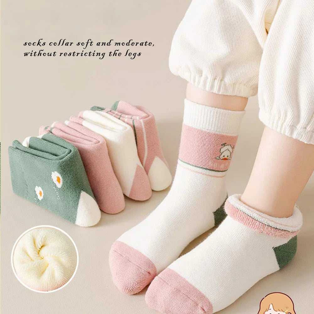 JADE ( 5Pairs 1-14Years Winter Terry Socks for Children)