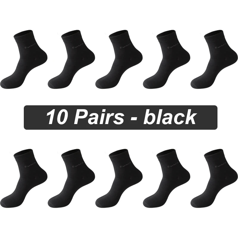 PAULO (10Pairs Bamboo Fiber Socks Men Comfortable)