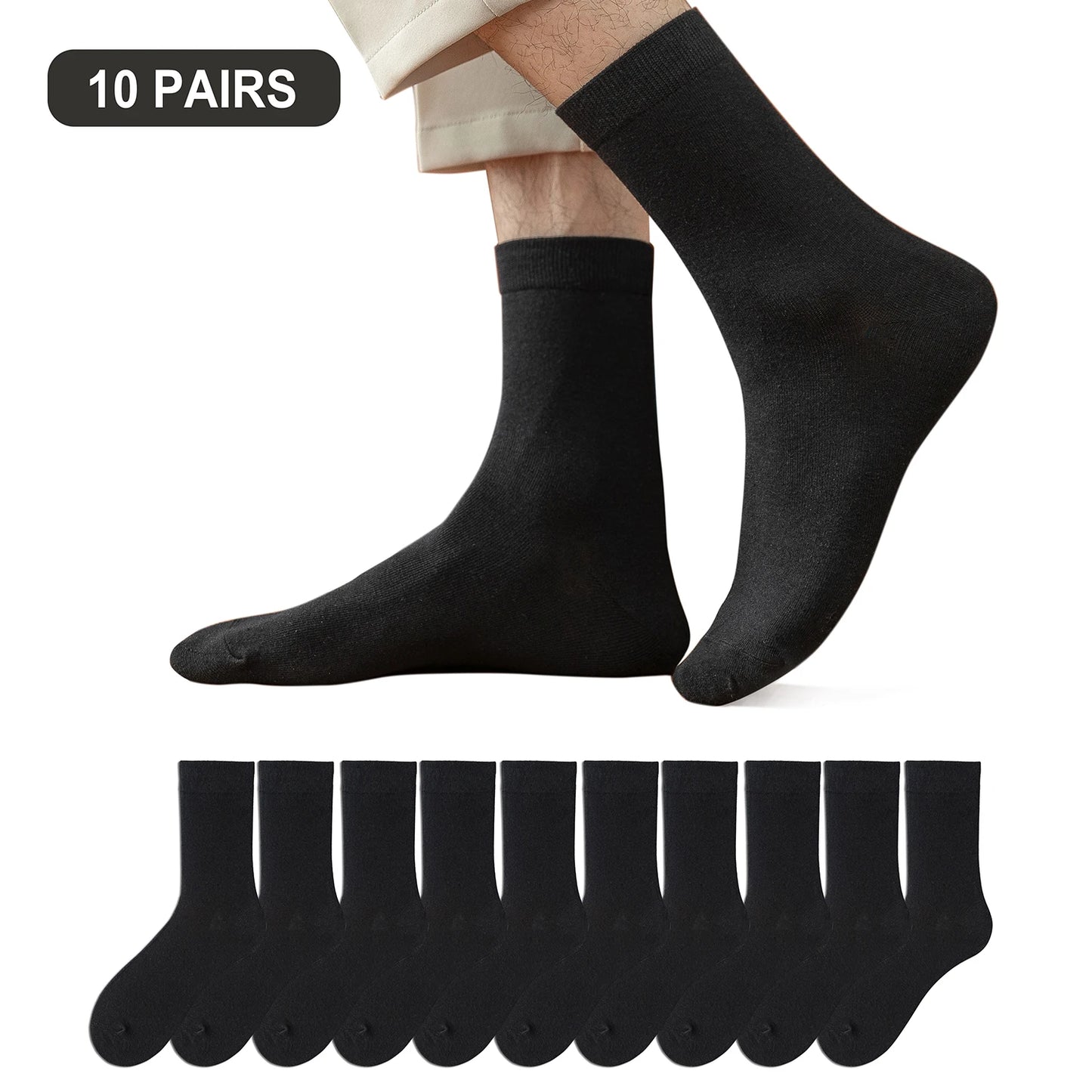 ARNAUD (10 Pairs New Men's Cotton Socks)