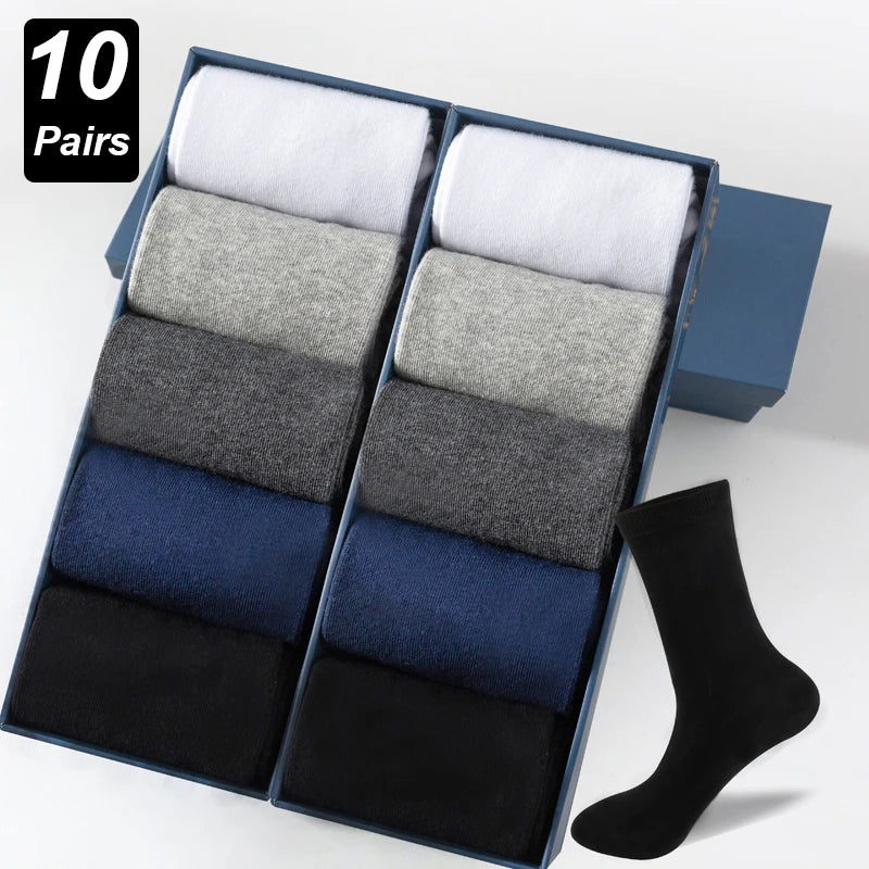 GREGOIRE  (10Pairs/Lot Men Combed Cotton Socks Business )