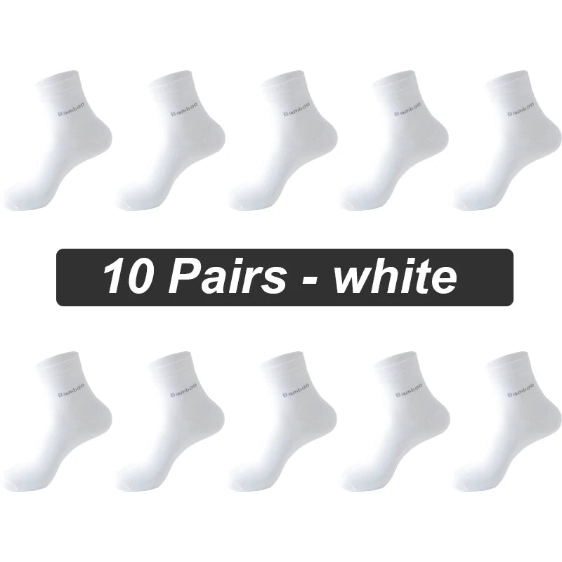 PAULO (10Pairs Bamboo Fiber Socks Men Comfortable)