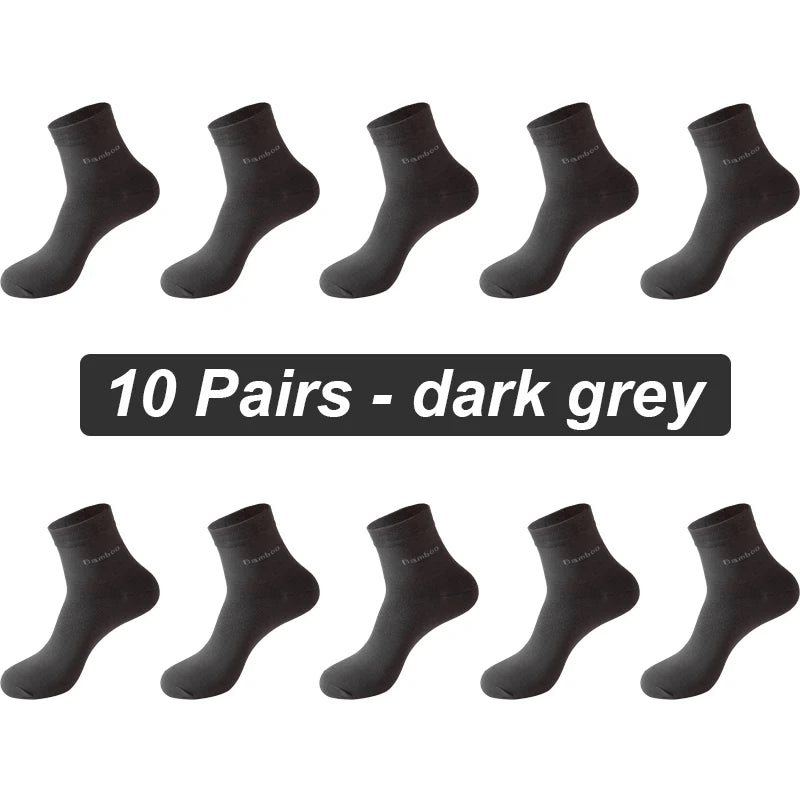 PAULO (10Pairs Bamboo Fiber Socks Men Comfortable)