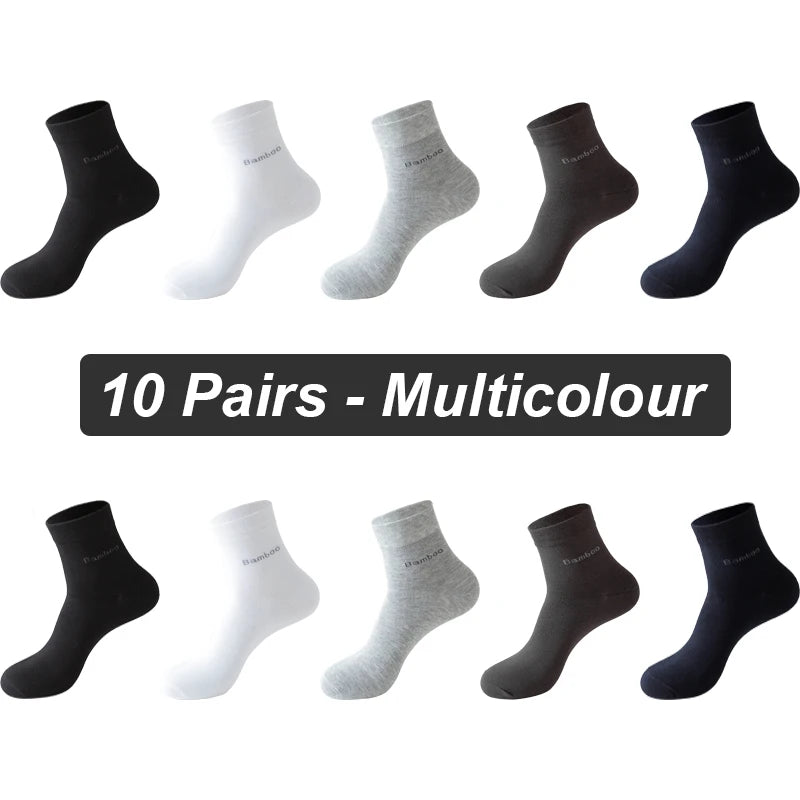 PAULO (10Pairs Bamboo Fiber Socks Men Comfortable)