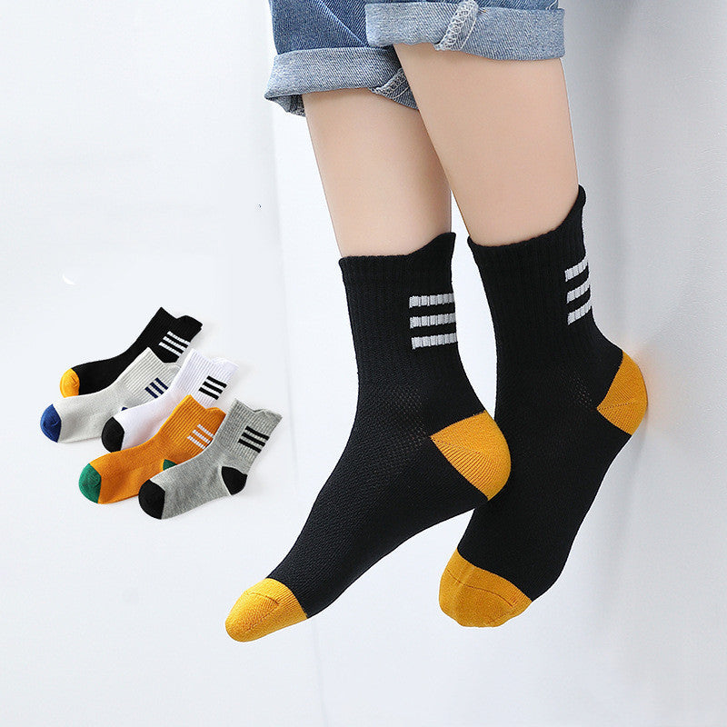 Student Socks Combed Cotton Socks Mid Tube Mesh - SARAH SOCKS