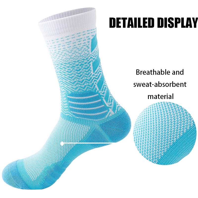 5 Pairs Mens Athletic Socks Cushion Running Socks Breathable Comfort For Sports Anti-odor And Anti-slip For Running Fitness Cycling - SARAH SOCKS