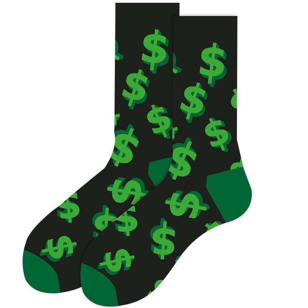 Animal Mid-calf Length Socks Geometric Men's Socks Tide - SARAH SOCKS