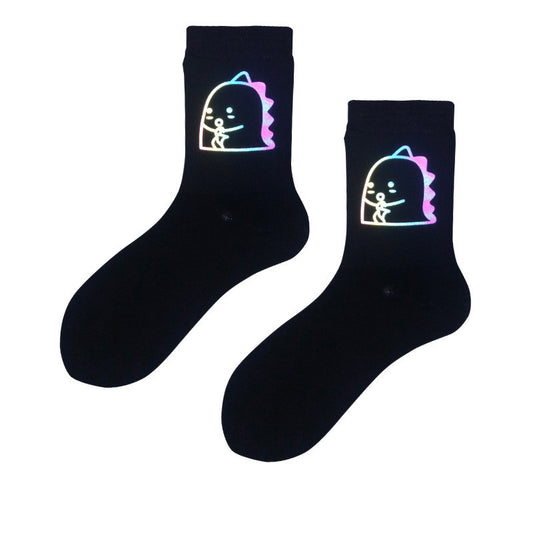 All Match Couple Socks Long Tube Reflective Socks - SARAH SOCKS
