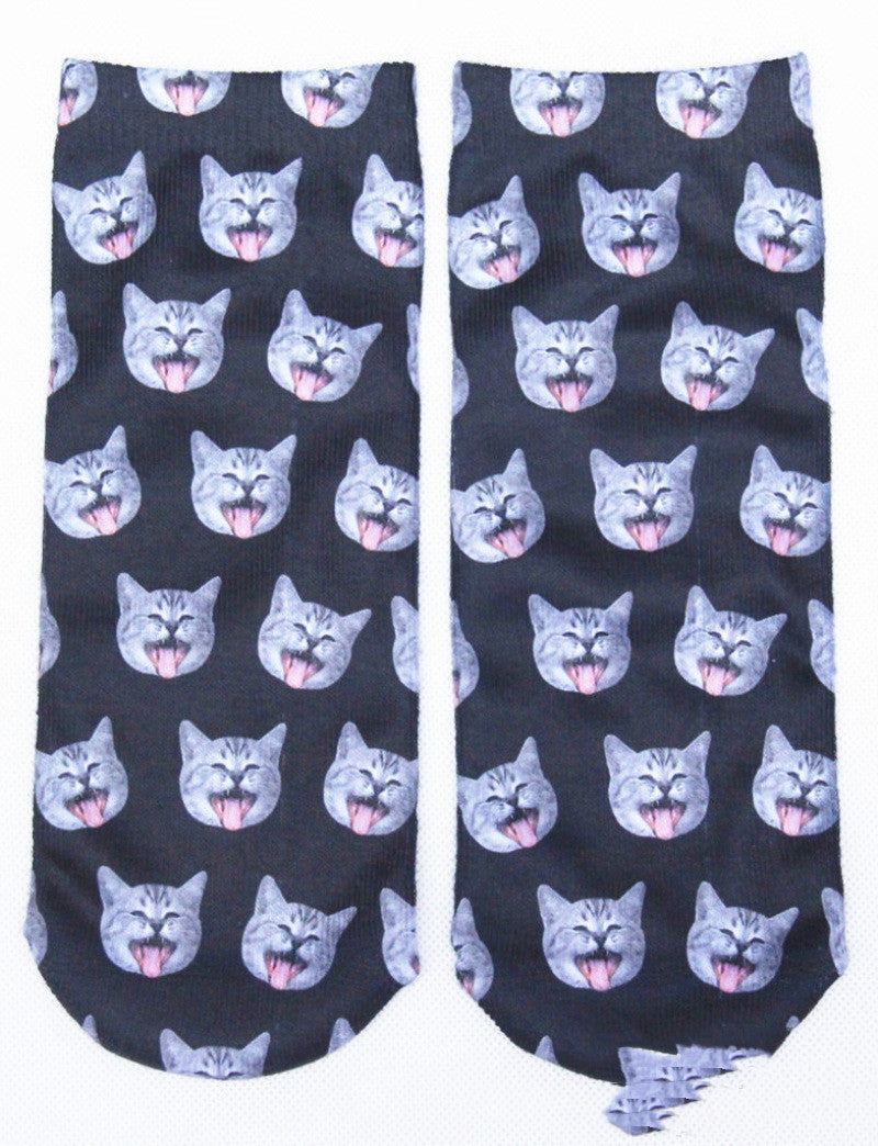3D Printing Socks Flip Flops Cartoon Creative Socks Men And Women Couple Socks - SARAH SOCKS