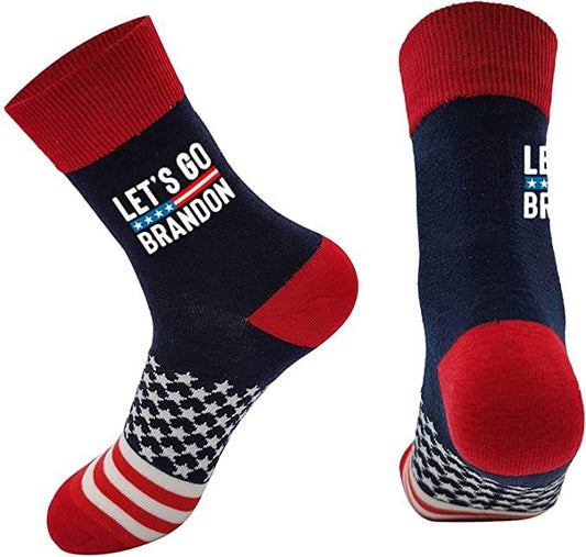 Fashion Print LET GO BRANDON Socks Cotton Socks - SARAH SOCKS