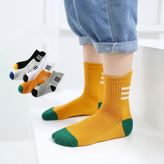 Student Socks Combed Cotton Socks Mid Tube Mesh - SARAH SOCKS