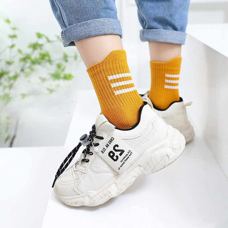 Student Socks Combed Cotton Socks Mid Tube Mesh - SARAH SOCKS